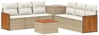 vidaXL Sofa Set 8 stk. Beige und Cremewei&szlig; 55 x 55 x 37 cm