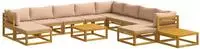 vidaXL Sofa-Set 12 stk. Natur Massivholz Akazie