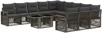 vidaXL Gartensofa-set 12 stk. Grau und Dunkelgrau Poly-Rattan