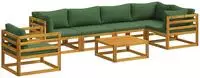 vidaXL Sofa-Set 7 stk. Natur Massivholz Akazie