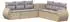 vidaXL Sofa-Set 7-teilig, beige/hellgrau, Polyrattan und Stahl