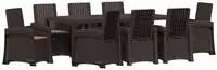 vidaXL Garten Essgruppe 9 stk. Braun und Taupe PP
