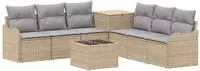vidaXL Sofa Set 8 stk. Beige und Hellgrau 55 x 55 x 37 cm