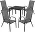Mojawo Gartengarnitur Non-Wood 5-teilig 80x80cm anthrazit