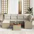 vidaXL Gartenlounge-Set 7-tlg. beige Poly-Rattan (3347603)