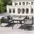 OKWISH Gartenlounge-Set PE-Rattan grau mit Kissen, 5-teilig
