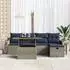 vidaXL Gartenlounge-Set 6-tlg. grau Poly-Rattan (3359712)