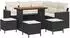 vidaXL Garten-Sofaset 9-tlg. schwarz Polyrattan (3363050)