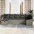vidaXL Gartenlounge-Set 7-tlg. grau Poly-Rattan (3359298)