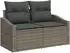 vidaXL Gartenlounge-Set 7-tlg. grau Poly-Rattan (3359298)