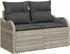 vidaXL Gartensofa-Set 9-tlg. hellgrau Poly-Rattan (3361071)