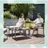 Relaxdays Gartenlounge-Set 4-teilig, Polyrattan, grau-creme