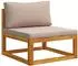 vidaXL Garten-Sofa-Set 4-tlg., Akazien-Massivholz, natur