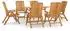vidaXL Garten-Essgruppe 7-tlg. Teak Massivholz