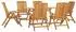 vidaXL Garten-Essgruppe 7-tlg. Teak Massivholz