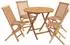 vidaXL Klappbares Garten-Bistro-Set 5-teilig, Teakholz, natur