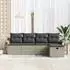 vidaXL Gartensofa-Set 5-teilig, hellgrau, Poly-Rattan (3358861)