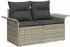 vidaXL Gartensofa-Set 5-teilig, hellgrau, Poly-Rattan (3358861)