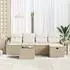 vidaXL Sofa-Set mit Kissen, 5-tlg., Poly-Rattan (3360602)