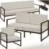 TecTake Comosa Garten-Loungeset 6 Personen, XXL-Polsterung, braun/beige (405821)