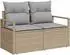 vidaXL Garten-Sofa-Set 8-teilig, Poly-Rattan, beige/hellgrau (3359229)
