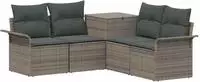 vidaXL Sofa Set 5 stk. Grau und Dunkelgrau 187,5 x 187,5 x 85 cm