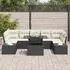 vidaXL Garten-Sofagarnitur 8-tlg. schwarz/creme Poly-Rattan (3349133)