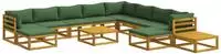 vidaXL Sofa-Set 12 stk. Natur Massivholz Akazie