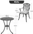 Avestar Bistro-Set 3-teilig Gussaluminium mit grauen Kissen (SCD004WKL-02GR)