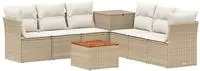 vidaXL Sofa Set 8 stk. Beige und Cremewei&szlig; 55 x 55 x 37 cm