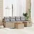 vidaXL Garten-Sofa-Set 6-tlg. Poly-Rattan beige (3359448)