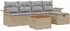 vidaXL Garten-Sofa-Set 6-tlg. Poly-Rattan beige (3359448)