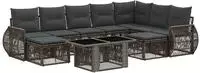 vidaXL Gartensofa-set 10 stk. Grau und Dunkelgrau Poly-Rattan