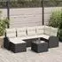 vidaXL Garten-Sofa-Set 7-tlg. schwarz Poly Rattan (3346117)