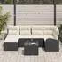vidaXL Garten-Sofa-Set 7-tlg. schwarz Poly Rattan (3346117)
