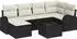 vidaXL Garten-Sofa-Set 7-tlg. schwarz Poly Rattan (3346117)