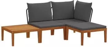 vidaXL St&uuml;hle aus Akazienholz und Naturseil, 4er-Set (3407734)
