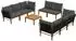 vidaXL 9-teiliges Set aus Akazienholz und Naturseil (3407749)