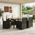 vidaXL Outdoor-Tischset 9-tlg. schwarz und cremeweiß (3422277)