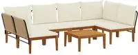 vidaXL 7 stk. Massives Akazienholz & Seil Natur