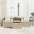 vidaXL Garten-Sofa-Set 5-tlg. mit Kissen, beige, Poly Rattan (3358255)