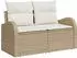 vidaXL Garten-Sofa-Set 5-tlg. mit Kissen, beige, Poly Rattan (3358255)
