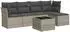 vidaXL Garten-Sofagarnitur 6-tlg. mit Kissen, hellgrau, Poly Rattan (3325278)