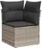 vidaXL Garten-Sofagarnitur 6-tlg. mit Kissen, hellgrau, Poly Rattan (3325278)