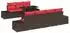 vidaXL Garten-Sofa-Set 8-teilig, 7-Sitzer, braun und rot (3357867)