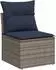 vidaXL Gartensofa-Set 6-teilig mit Kissen, grau, Polyrattan (3221660)