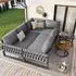 OKWISH Gartenlounge-Set 5-tlg., Olefin, grau, verstellbare Beine (800001569037)