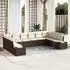 vidaXL Garten-Sofaset Polyrattan braun, 10-tlg.