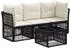 vidaXL Gartenlounge-Set 4-tlg. schwarz Poly-Rattan (3434125)