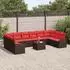 vidaXL Sofa-Set 11-tlg. Poly-Rattan braun (3346914)